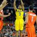 Michigan sophomore Trey Burke looks for a three-pointer during the second half at the Final Four in Atlanta on Saturday, April 6, 2013. Melanie Maxwell I AnnArbor.com